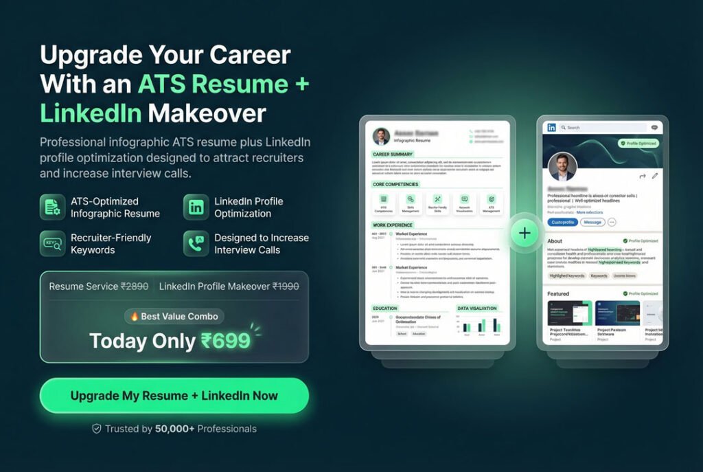 Infographic ATS Resume + Linkedin Makeover Combo